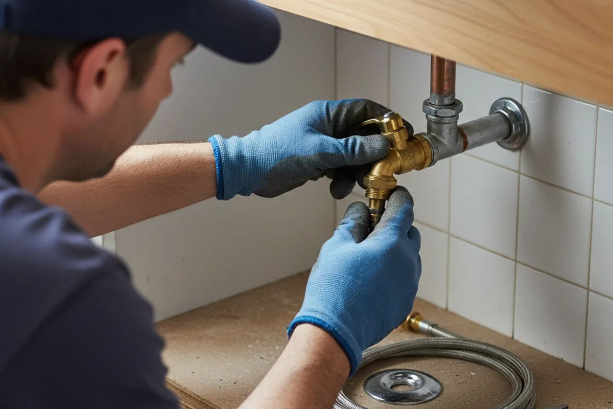 Shutoff valve and fitting work during Well Pump Repair in Byron